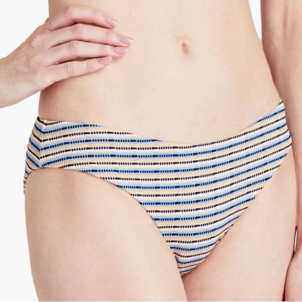 ONIA Lily striped mid-rise bikini briefs